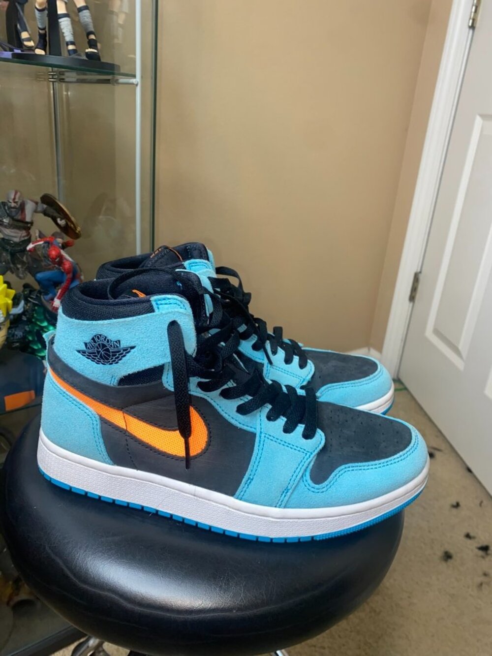 Size 8 - Air Jordan 1 Zoom Comfort 2 High Bleached Aqua Citrus